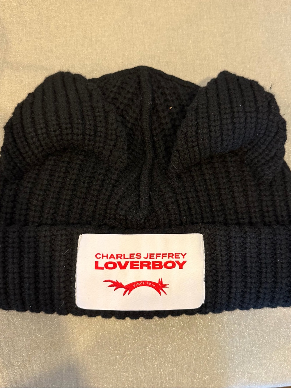 Black LoverBoy Knit Beanie